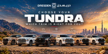 Six 2026 Toyota Tundra configurations featured by Dresden Motors.